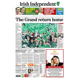Framed Front Page - Grand Slam 2009 image